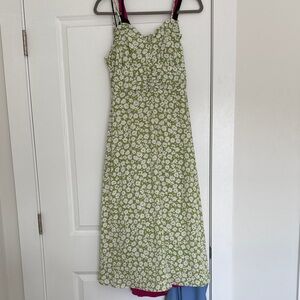 Lulu's Light Green Floral Slip Dress